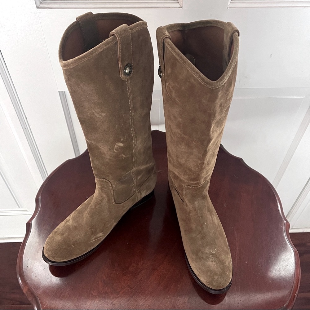 FRYE SUEDE RIDING BOOTS